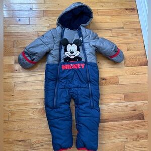 Disney Baby Navy, Gray & Red Infant Winter Snowsuit